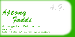 ajtony faddi business card